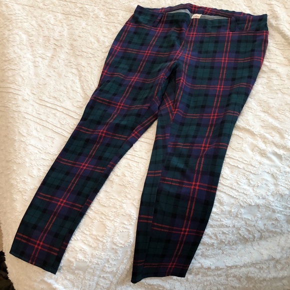faded glory pants jeggings plaid christmas winter poshmark plaid christmas pants
